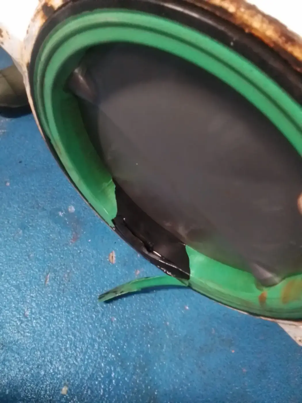 Torn seal removed during an overhaul