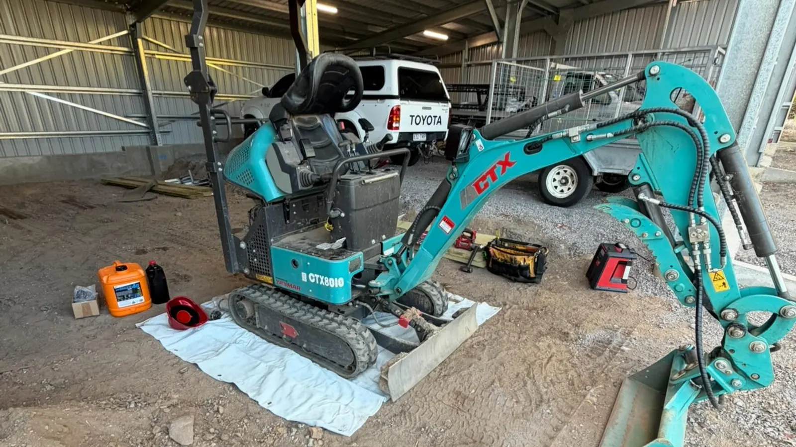 Mini excavator service by OMS