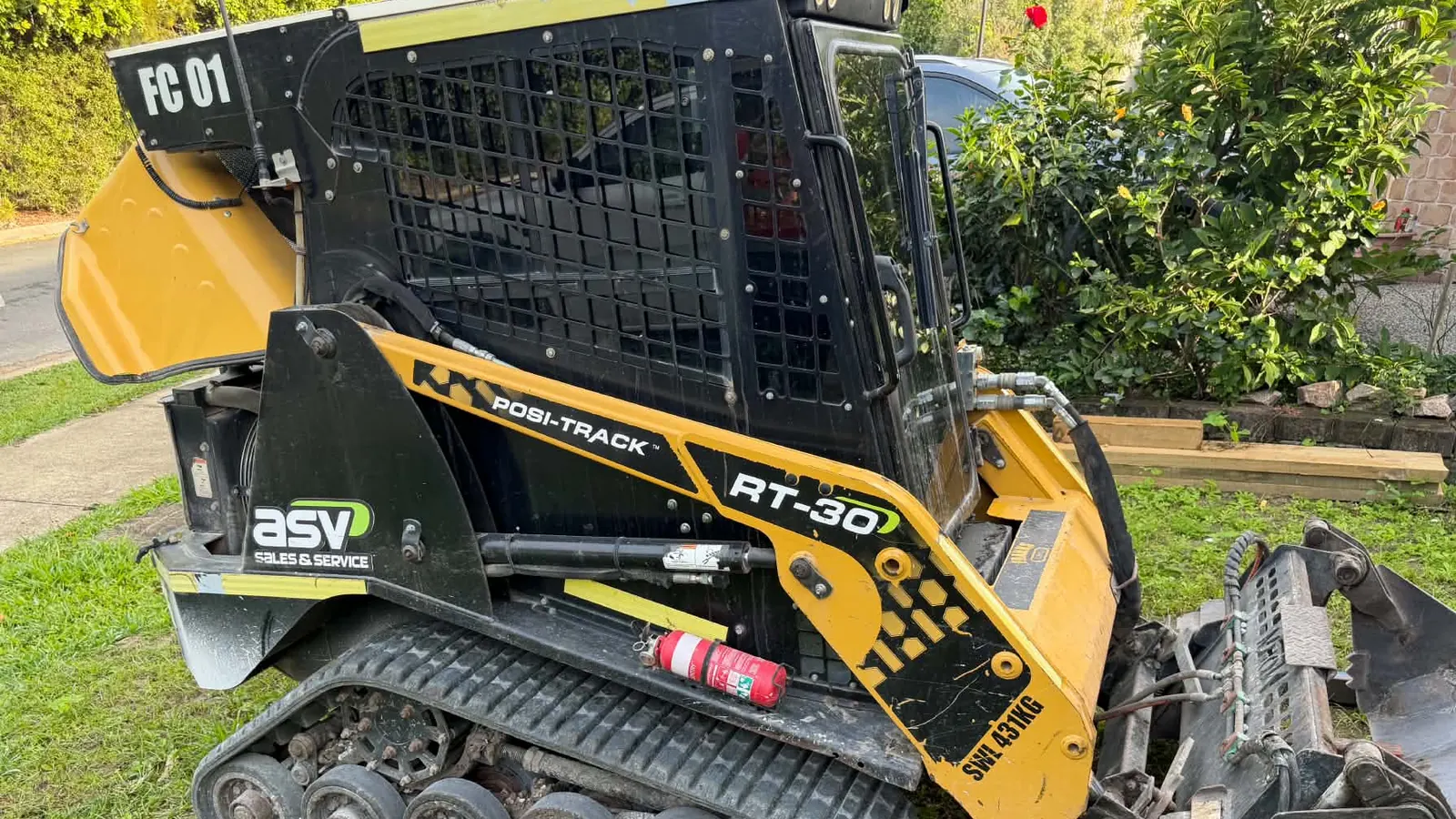 Compact track loader serviced on site by OMS